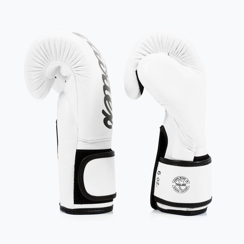 Boxerské rukavice Fairtex Microfiber white 3