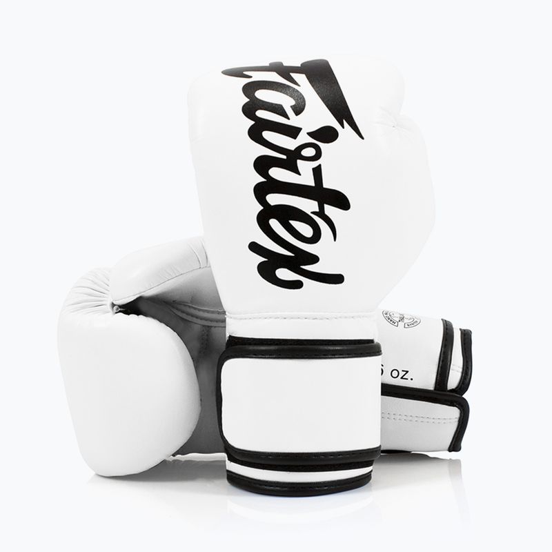 Boxerské rukavice Fairtex Microfiber white 4