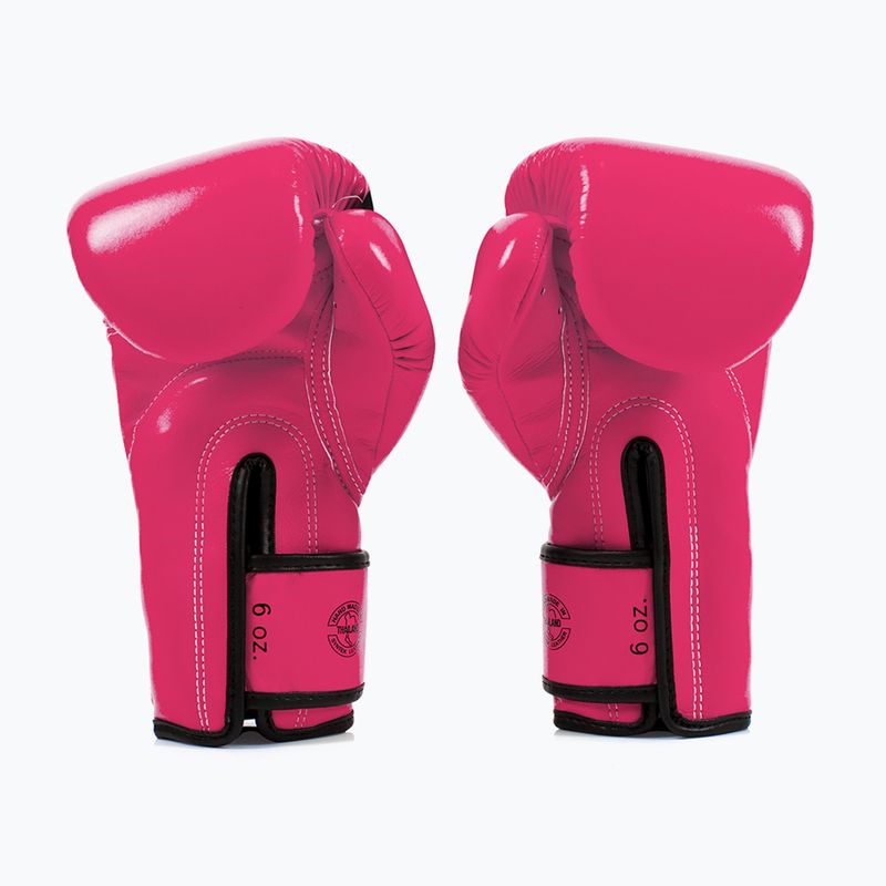 Boxerské rukavice Fairtex Microfiber pink/black barefoot 2