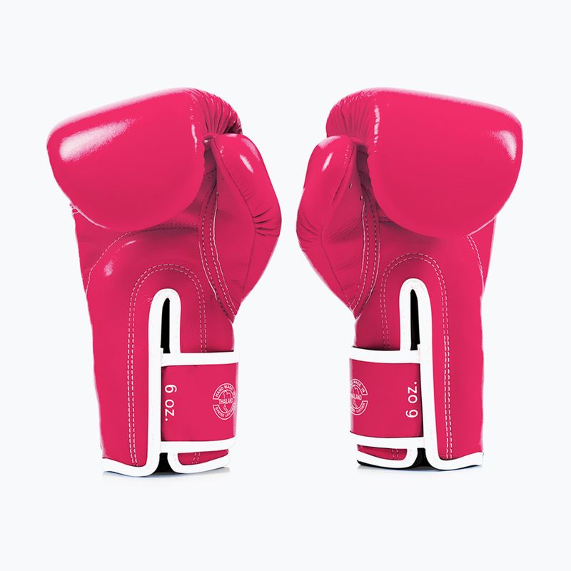 Boxerské rukavice Fairtex Microfiber pink/white 2