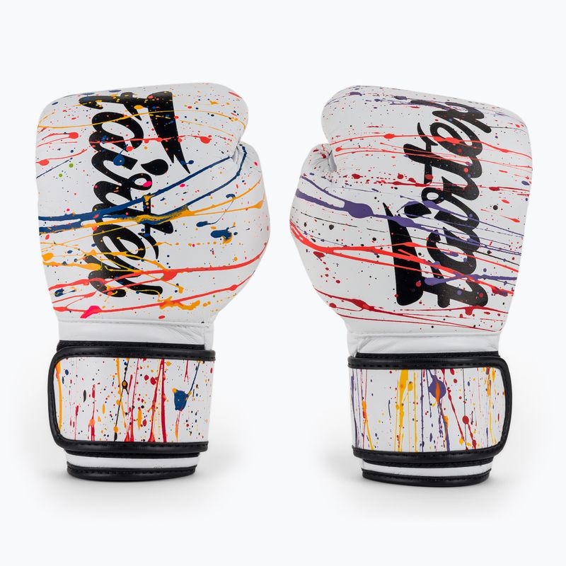 Boxerské rukavice Fairtex Microfiber Art Collections Painter white 2
