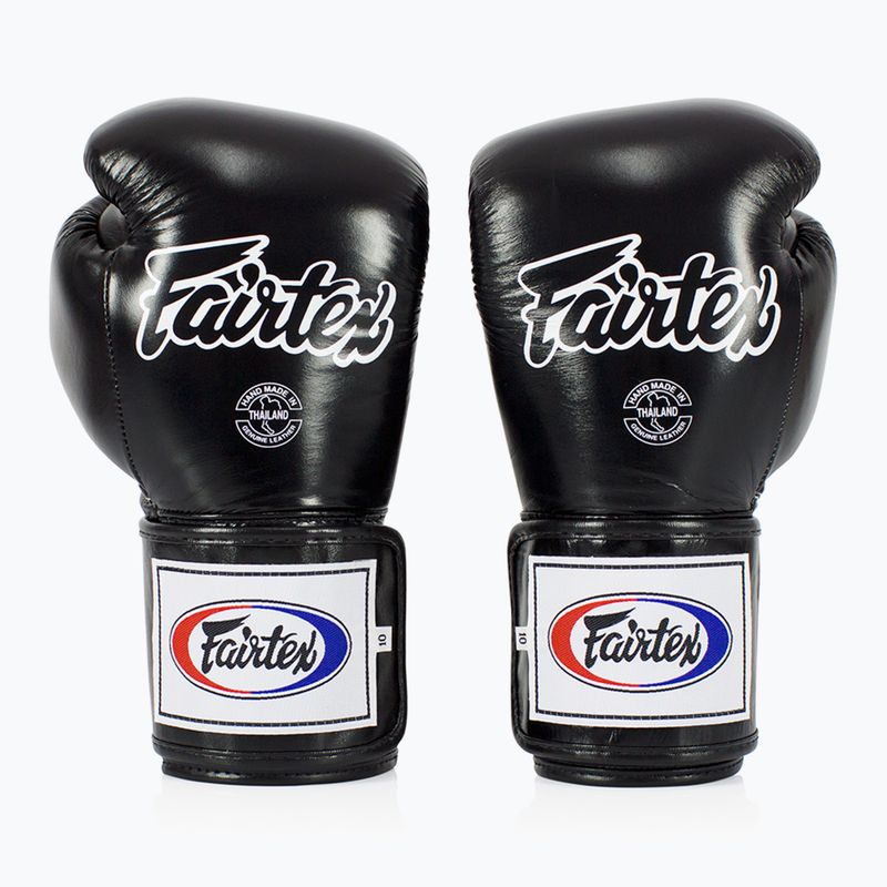 Boxerské rukavice Fairtex Super Sparring - Locked Thumb černé