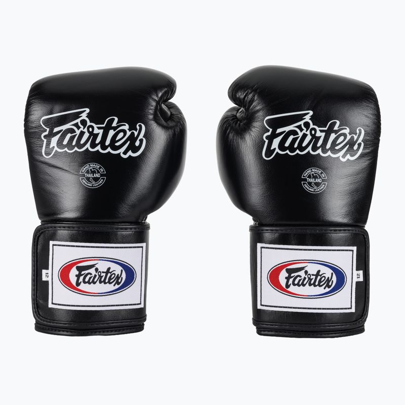 Boxerské rukavice Fairtex Super Sparring - Locked Thumb černé 2