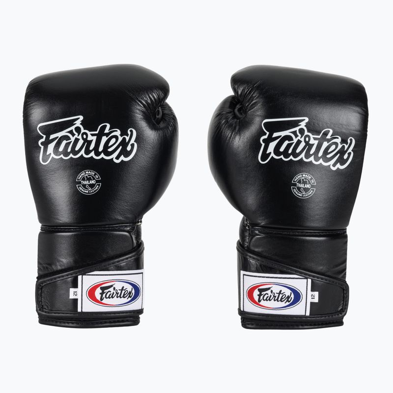 Stylové boxerské rukavice Fairtex Angular Sparring - s uzamčeným palcem černé 2