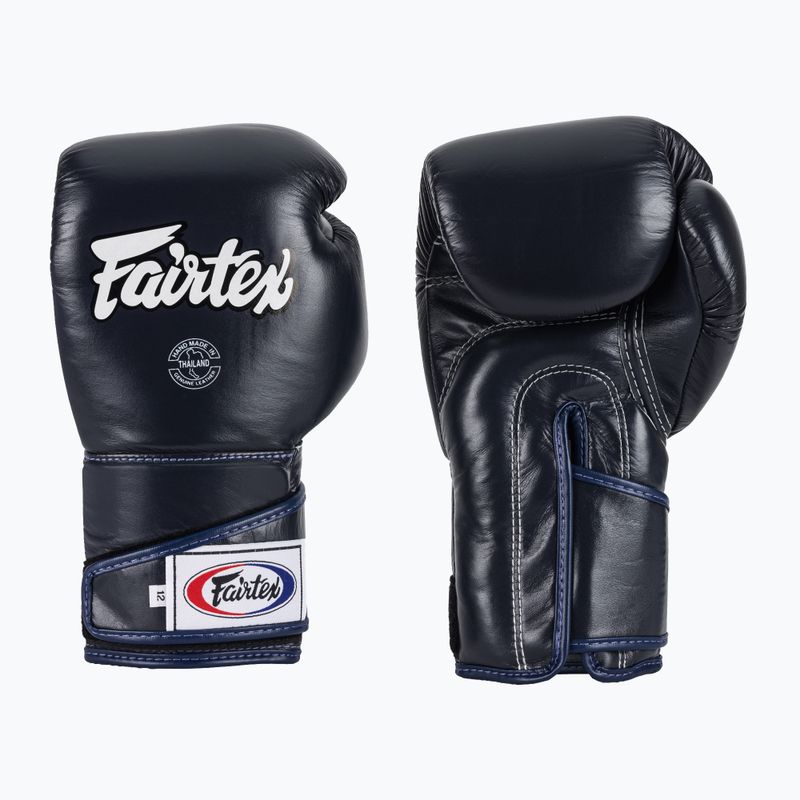 Stylové boxerské rukavice Fairtex Angular Sparring - uzamčený palec modré