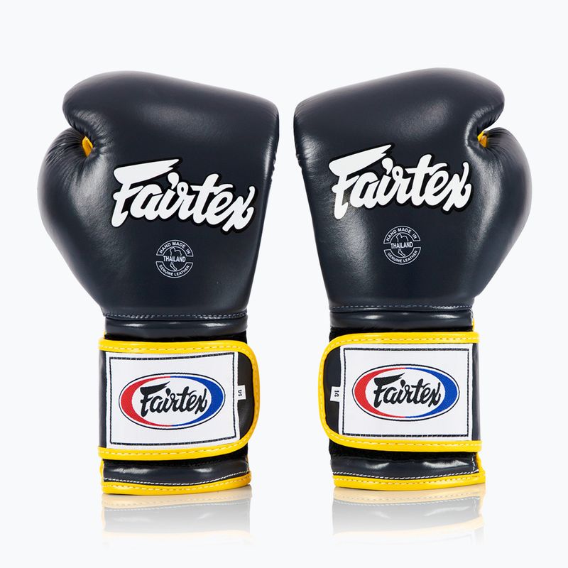 Boxerské rukavice  Fairtex Heavy Hitter's Mexican Style blue/yellow