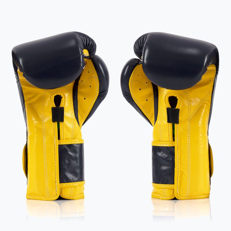 Boxerské rukavice  Fairtex Heavy Hitter's Mexican Style blue/yellow 2