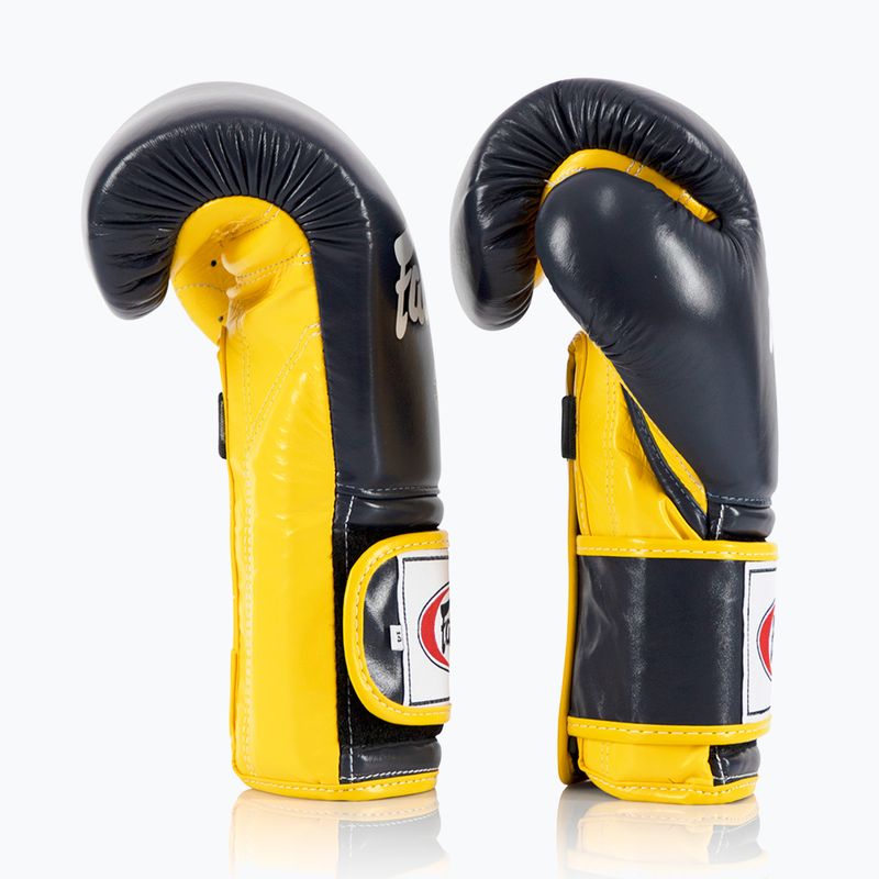 Boxerské rukavice  Fairtex Heavy Hitter's Mexican Style blue/yellow 3