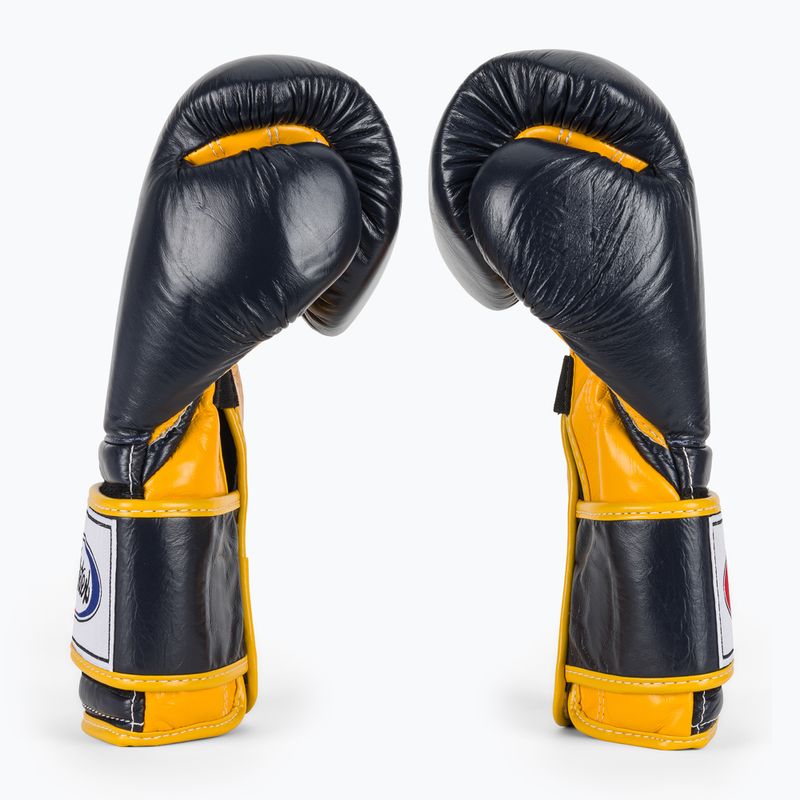 Boxerské rukavice  Fairtex Heavy Hitter's Mexican Style blue/yellow 4