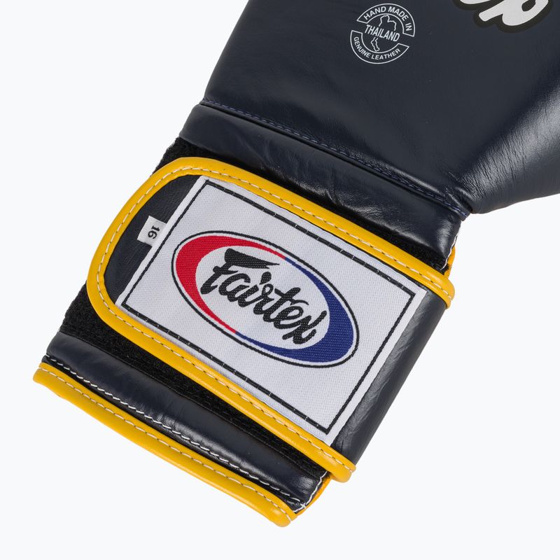 Boxerské rukavice  Fairtex Heavy Hitter's Mexican Style blue/yellow 6