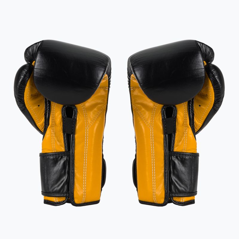 Boxerské rukavice Fairtex Heavy Hitter's Mexican Style black/yellow 3