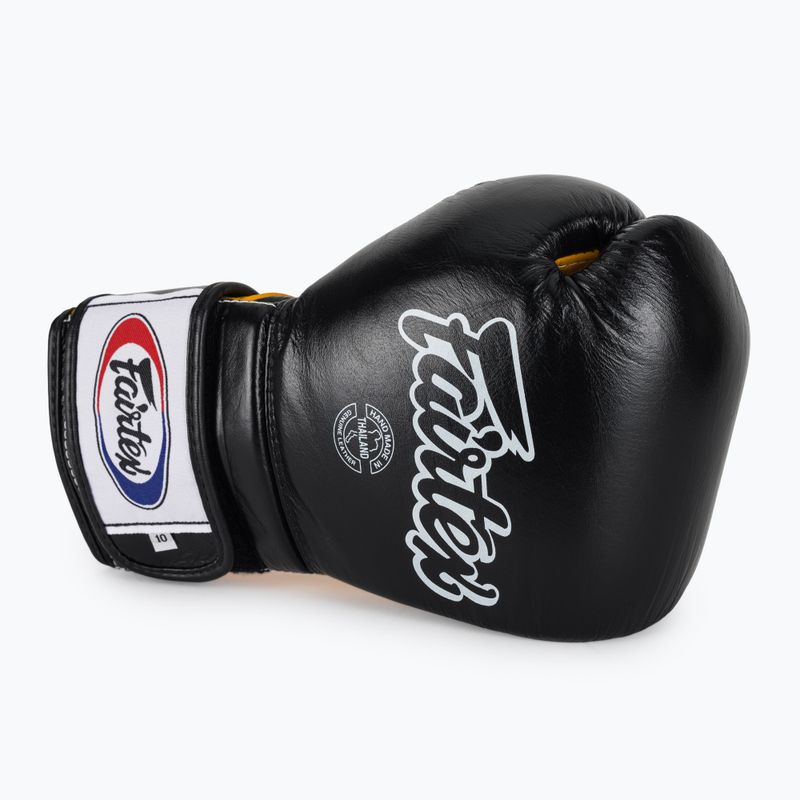 Boxerské rukavice Fairtex Heavy Hitter's Mexican Style black/yellow 5
