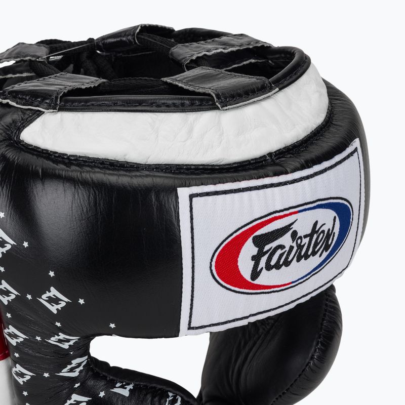 Boxerská helma Fairtex Super Sparring black/white 4