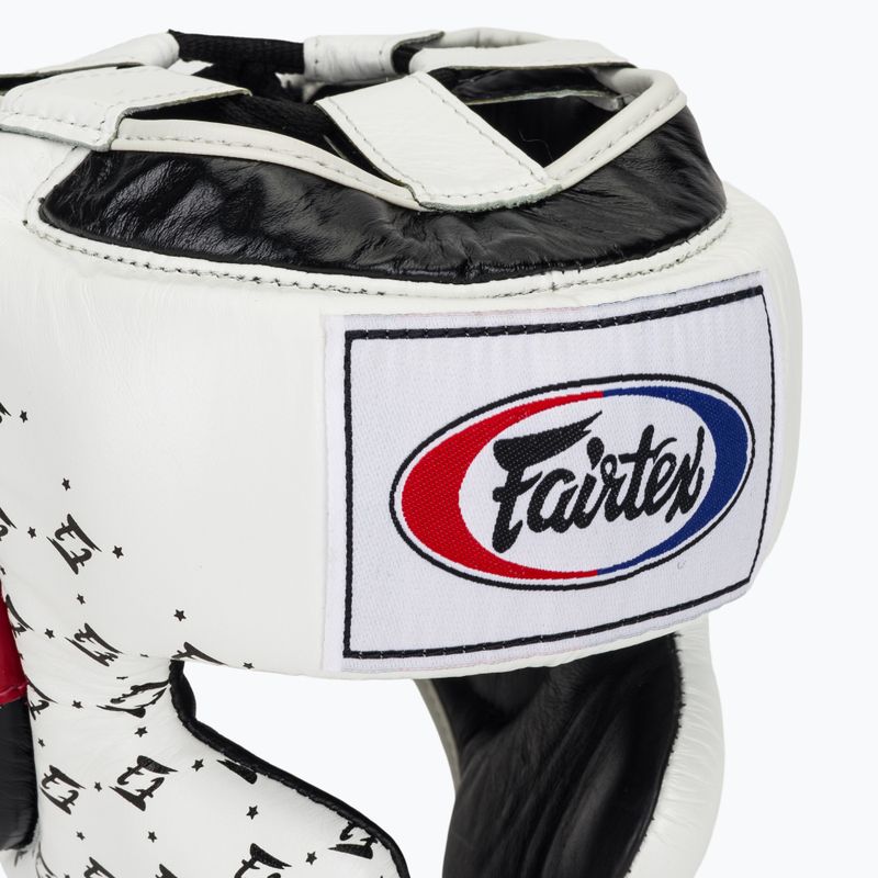 Boxerská helma Fairtex Super Sparring white/black 4
