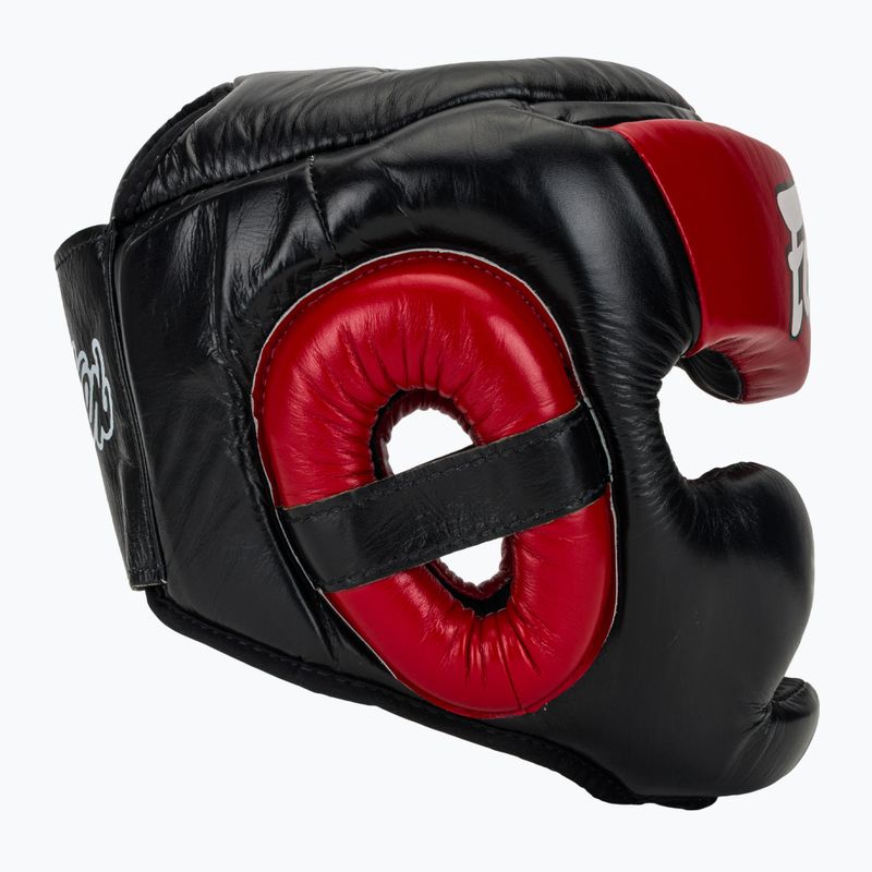 Boxerská helma Fairtex Diagonal Vision Sparring - Full Head Coverage black/rd 2