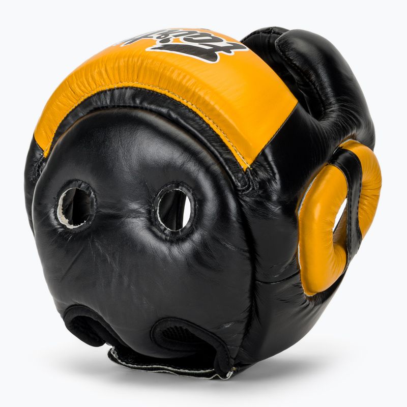 Boxerská helma Fairtex Diagonal Vision Sparring - Full Head Coverage black/yellow 6