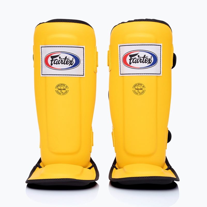 Dvojité polstrované chrániče holeně Fairtex In-Step žluté