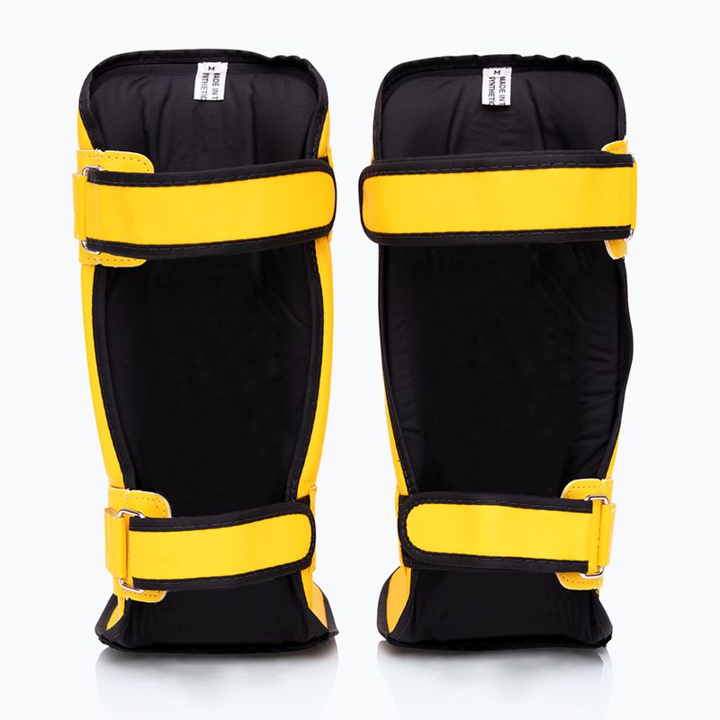 Dvojité polstrované chrániče holeně Fairtex In-Step žluté 2