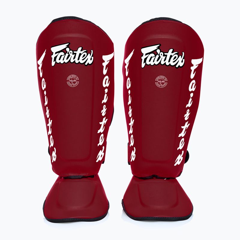 Odnímatelné chrániče holení Fairtex In-Step alias chrániče holenních kostí. "Twister" červená