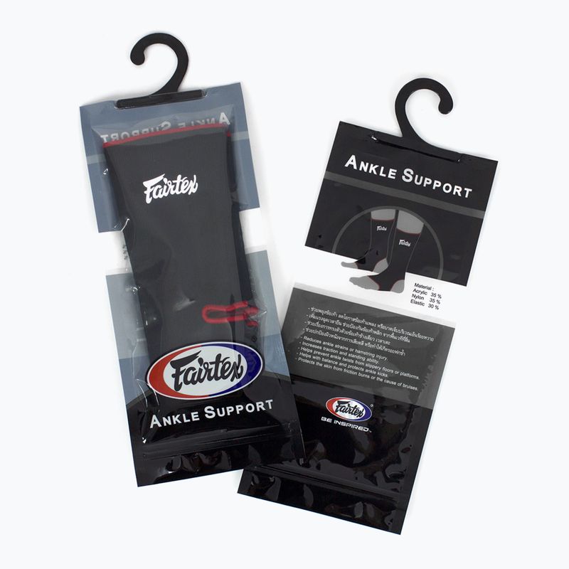 Fairtex Ankle Support černé/červené chrániče kotníků 3