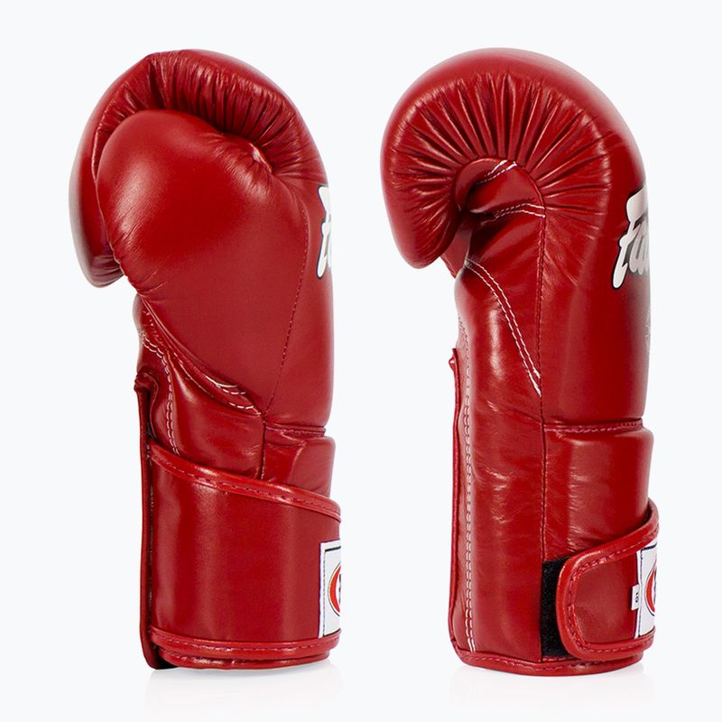 Boxerské rukavice  Fairtex Stylish Angular Sparring - Locked Thumb red 3