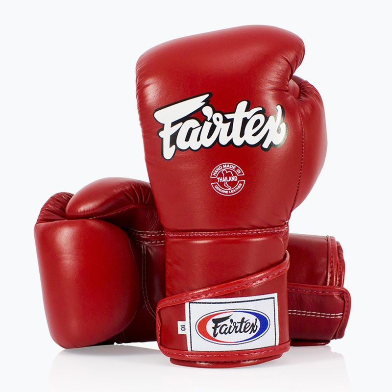 Boxerské rukavice  Fairtex Stylish Angular Sparring - Locked Thumb red 4