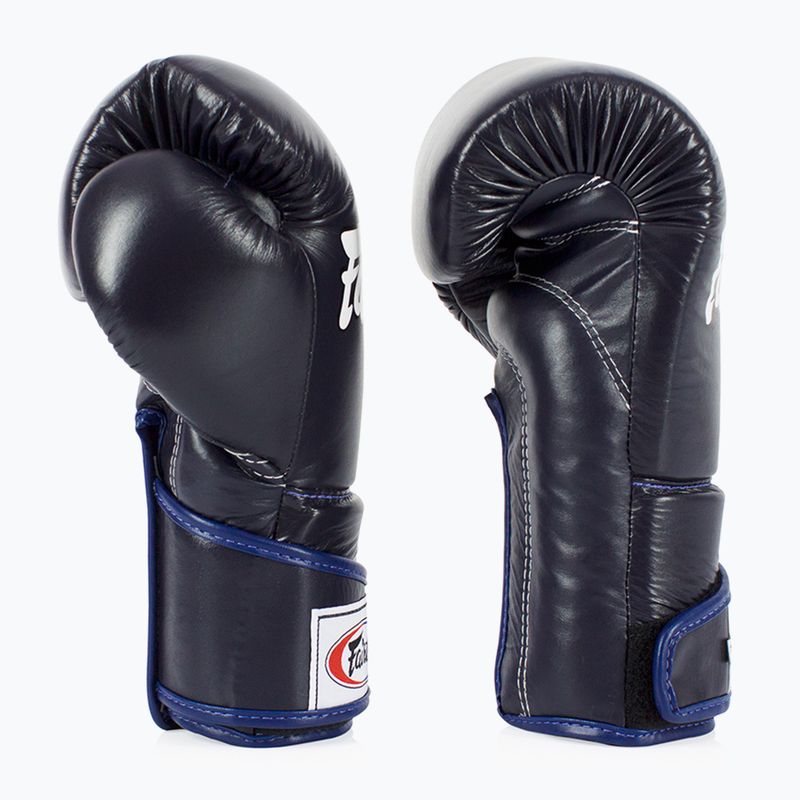 Stylové boxerské rukavice Fairtex Angular Sparring - uzamčený palec modré 3