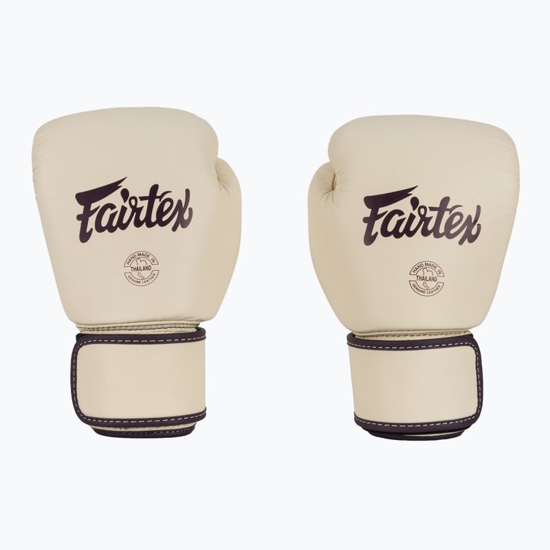 Boxerské rukavice Fairtex Real Leather Boxing khaki 2