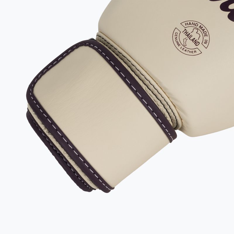 Boxerské rukavice Fairtex Real Leather Boxing khaki 6