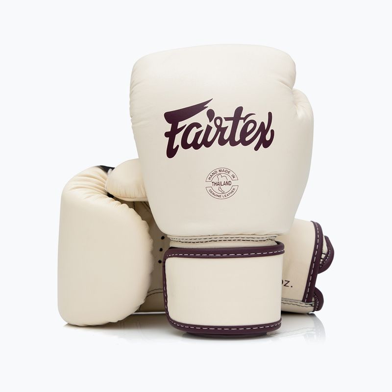 Boxerské rukavice Fairtex Real Leather Boxing khaki 4