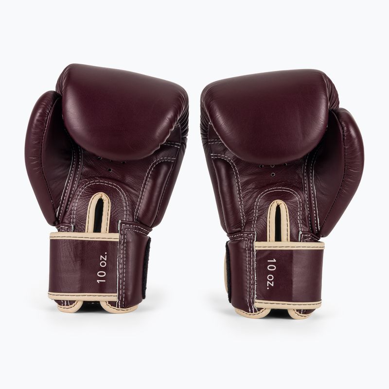 Boxerské rukavice Fairtex Real Leather Boxing maroon 3