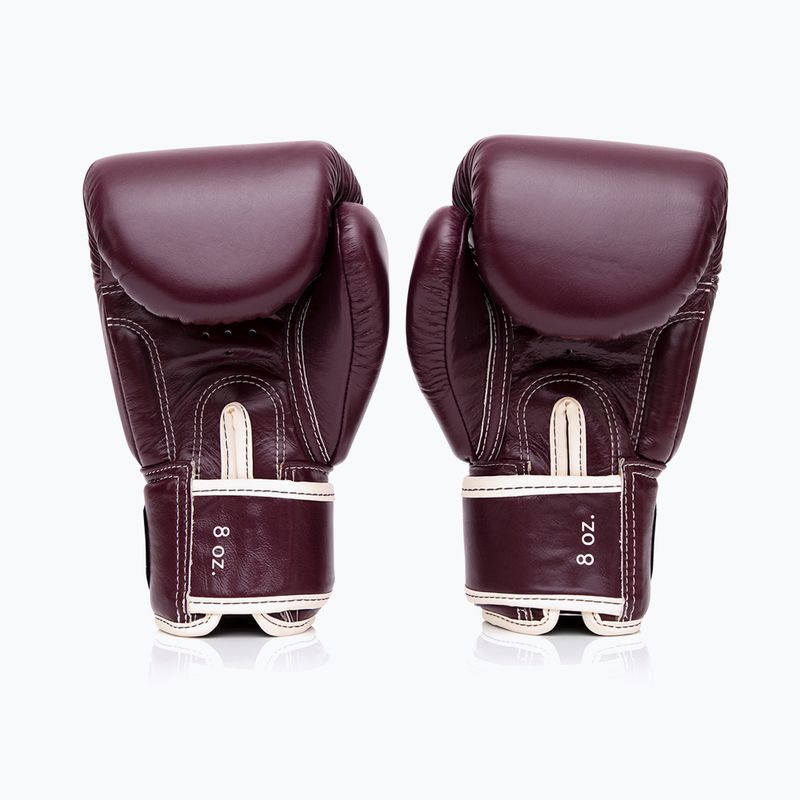 Boxerské rukavice Fairtex Real Leather Boxing maroon 2