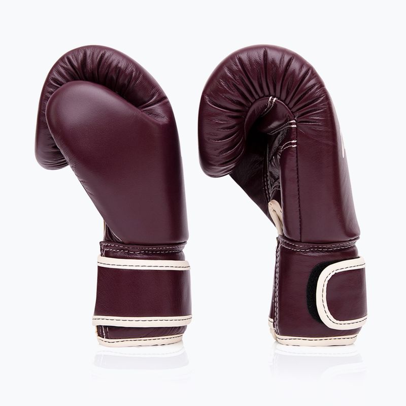 Boxerské rukavice Fairtex Real Leather Boxing maroon 3