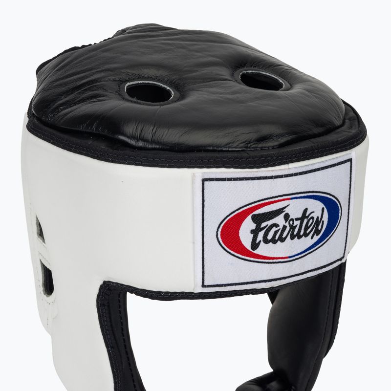 Boxerská helma Fairtex Muay Thai & Kickboxing Competition white 4