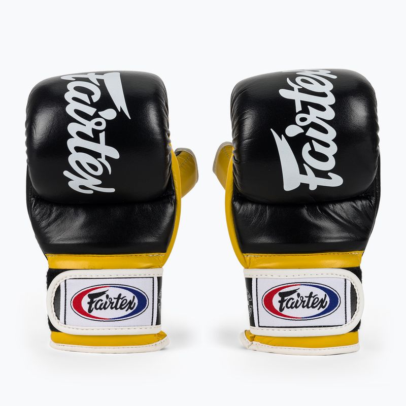 Fairtex Super Sparring Grapplingové rukavice černá/žlutá 2