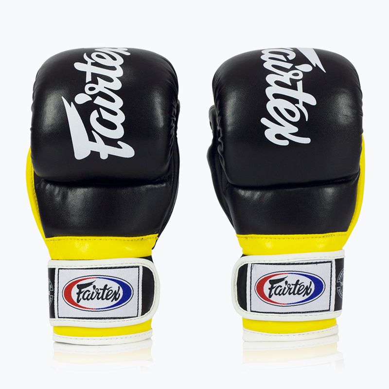 Fairtex Super Sparring Grapplingové rukavice černá/žlutá