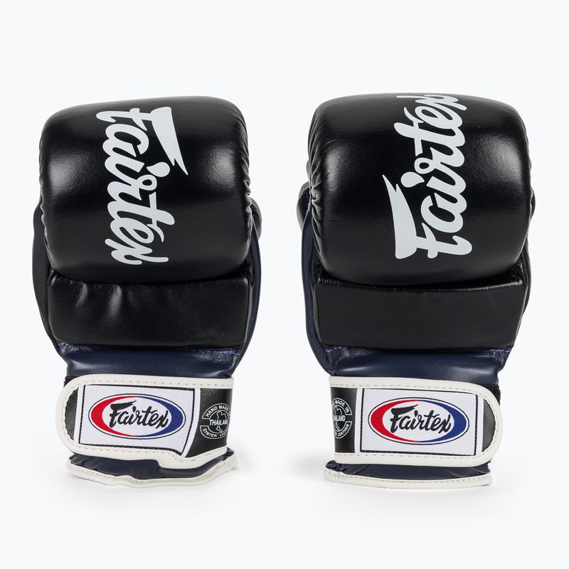 Fairtex Super Sparring Grapplingové rukavice černá/modrá 2