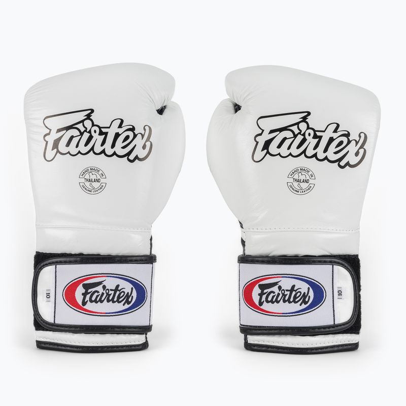 Boxerské rukavice Fairtex Heavy Hitter's Mexican Style white/blue 2