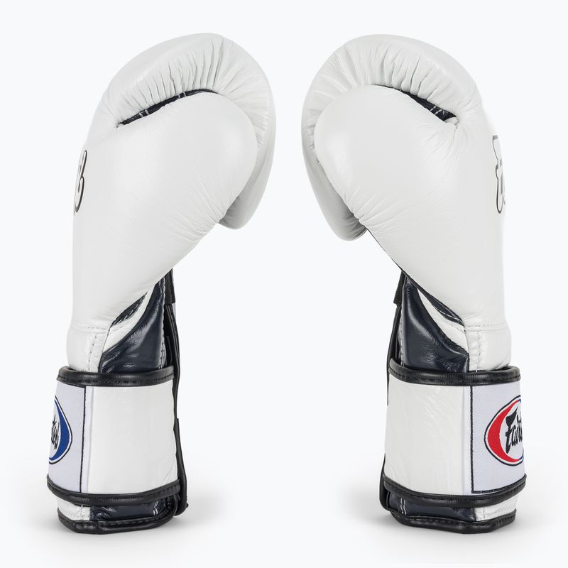 Boxerské rukavice Fairtex Heavy Hitter's Mexican Style white/blue 4