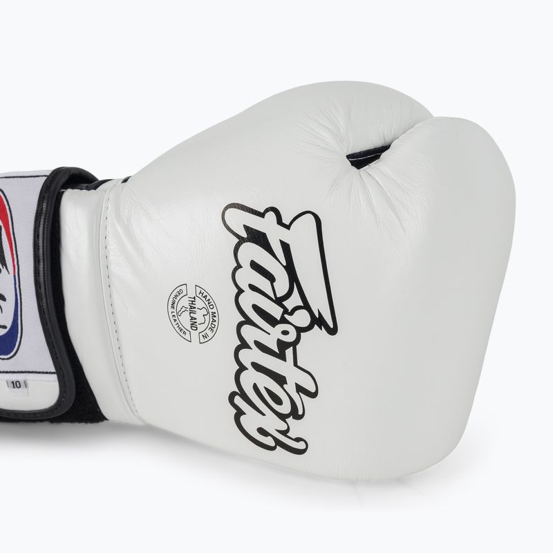 Boxerské rukavice Fairtex Heavy Hitter's Mexican Style white/blue 5