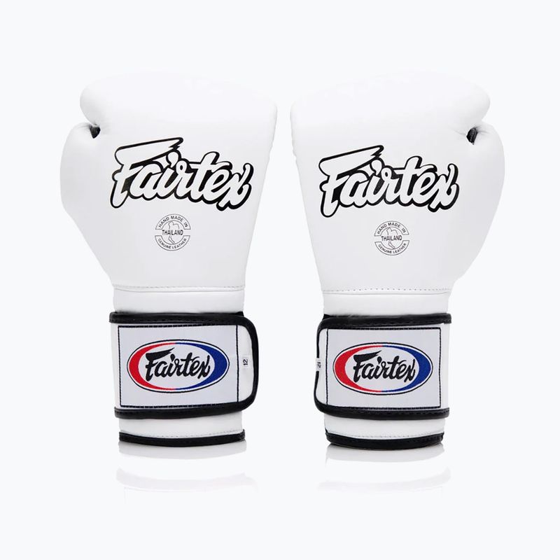 Boxerské rukavice Fairtex Heavy Hitter's Mexican Style white/blue