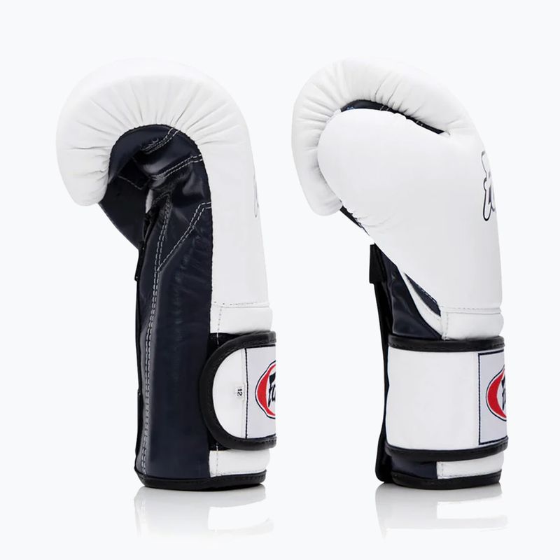 Boxerské rukavice Fairtex Heavy Hitter's Mexican Style white/blue 3