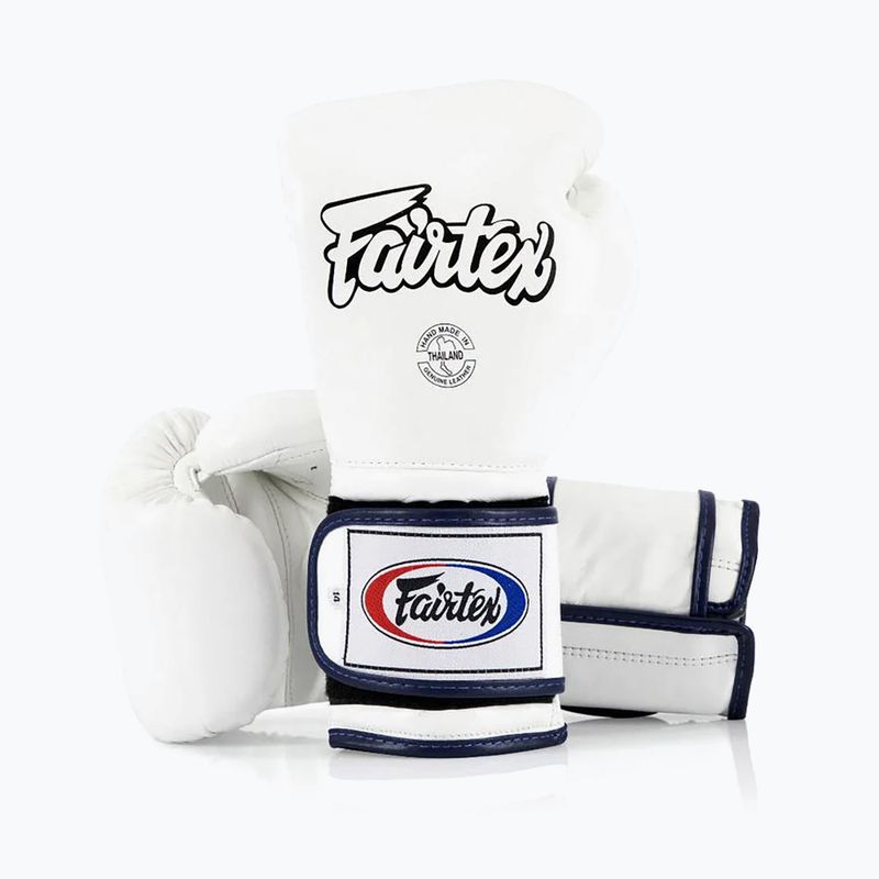 Boxerské rukavice Fairtex Heavy Hitter's Mexican Style white/blue 4