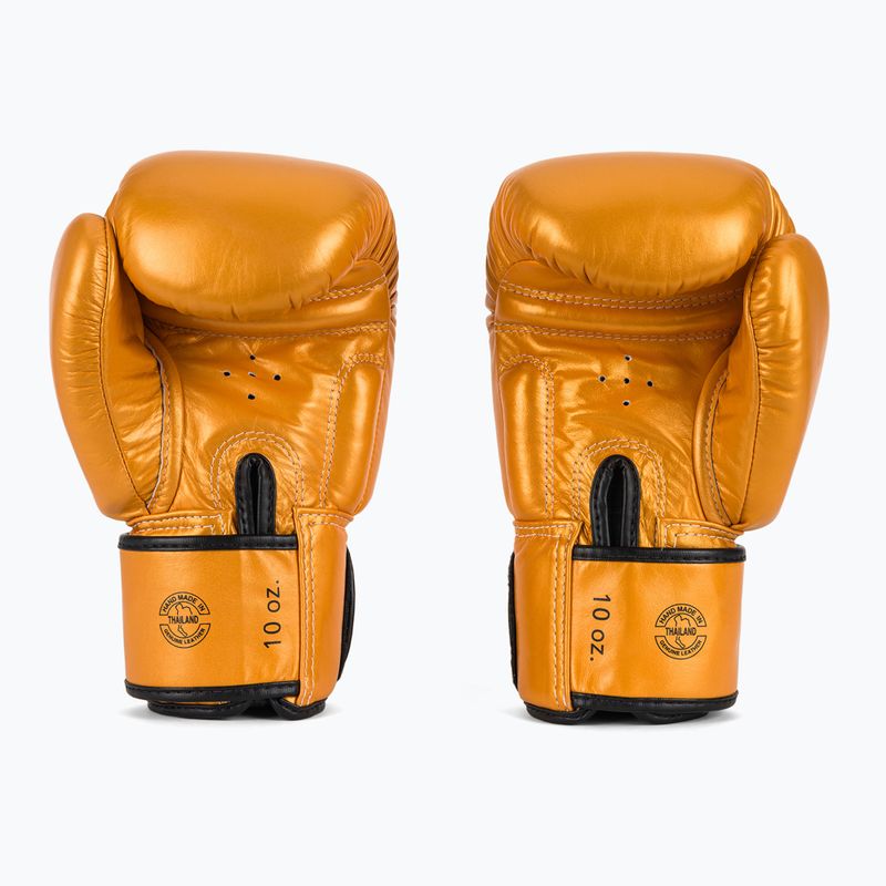 Boxerské rukavice Fairtex Deluxe Tight-Fit gold 3