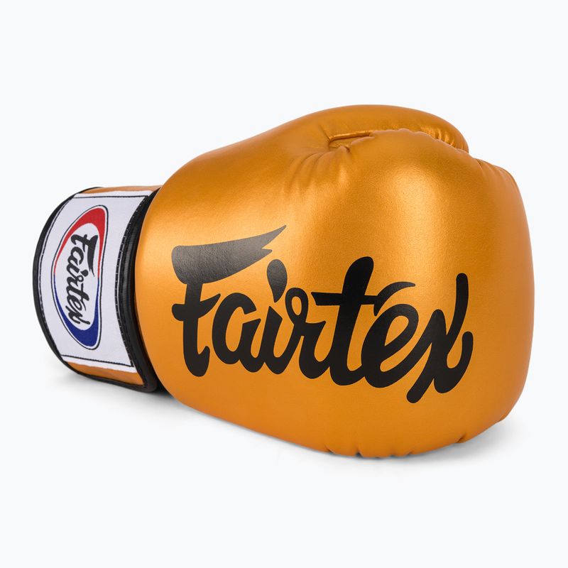 Boxerské rukavice Fairtex Deluxe Tight-Fit gold 5