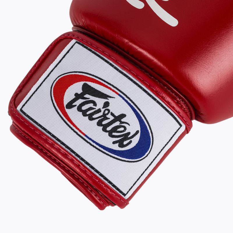 Boxerské rukavice Fairtex Deluxe Tight-Fit red 6