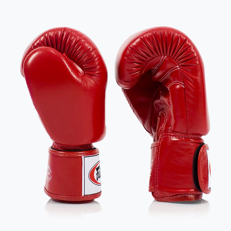 Boxerské rukavice Fairtex Deluxe Tight-Fit red 3