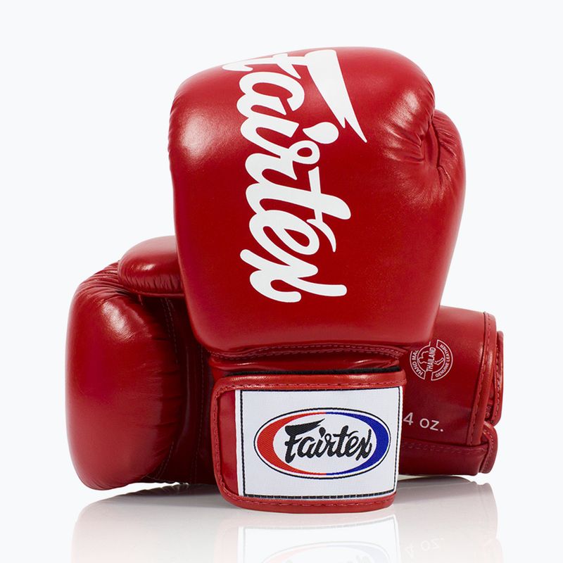 Boxerské rukavice Fairtex Deluxe Tight-Fit red 4