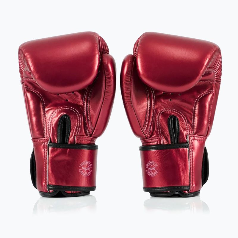 Boxerské rukavice Fairtex Metallic red 3