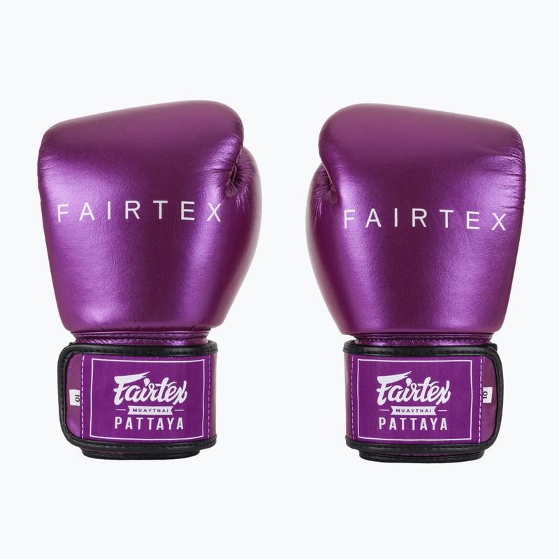 Boxerské rukavice Fairtex Metallic purple 2